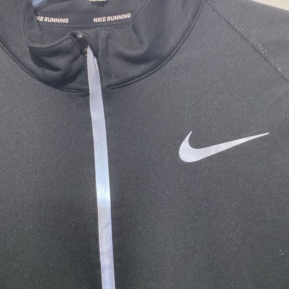 Nike Running Women's Black Dri-Fit Half Zip Long Sleeve Athletic Shirt Medium - Picture 3 of 9